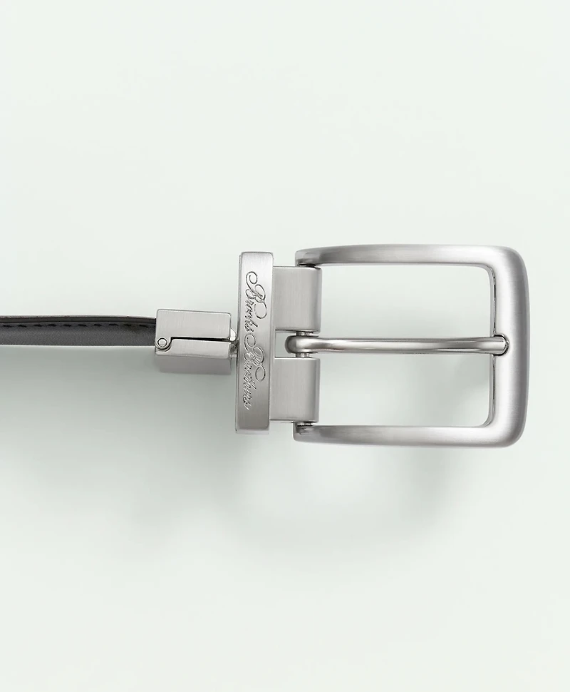Cuttable Reversible Leather Belt With Changeable Gold-Tone & Silver-Tone Buckles