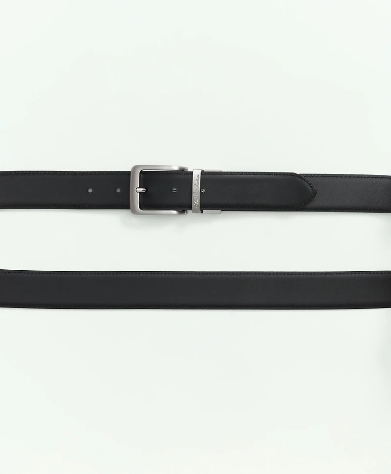 Cuttable Reversible Leather Belt With Changeable Gold-Tone & Silver-Tone Buckles