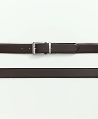 Cuttable Reversible Leather Belt With Changeable Gold-Tone & Silver-Tone Buckles
