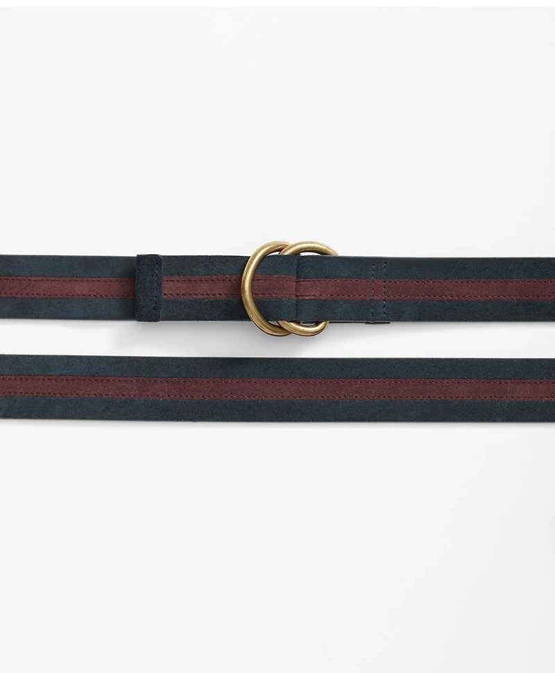 Suede Stripe D-Ring Belt