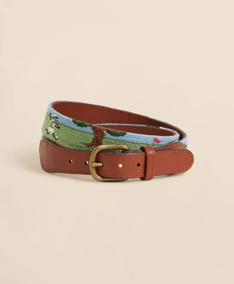 Smathers & Branson Needlepoint Henry Alligator Belt