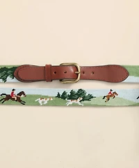 Smathers & Branson Needlepoint Fox Belt