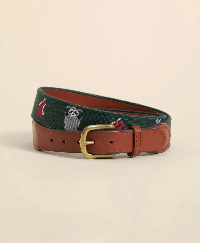 Smathers & Branson Needlepoint Racoon Belt