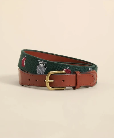 Smathers & Branson Needlepoint Racoon Belt