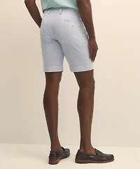 9" Cotton Seersucker Stripe Shorts