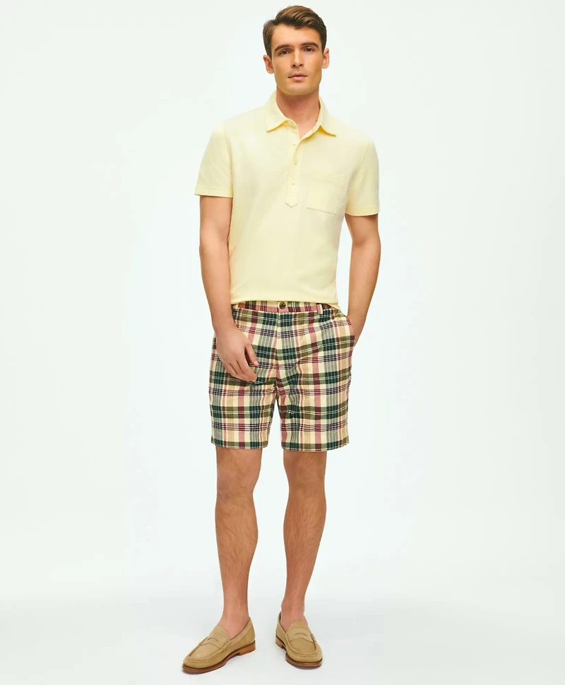 7" Cotton Madras Shorts