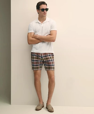 7" Cotton Madras Shorts