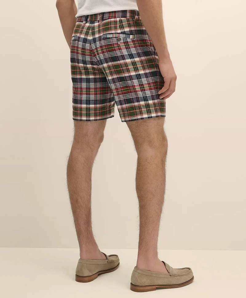 7" Cotton Madras Shorts