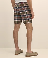 7" Cotton Madras Shorts