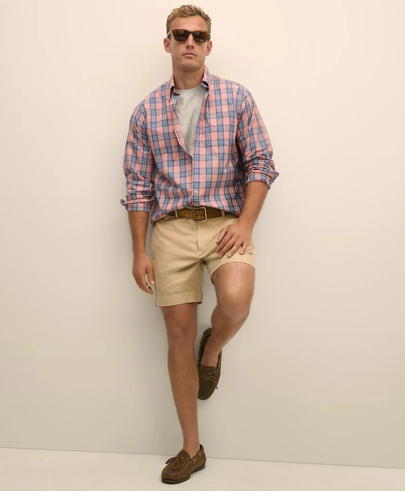 7" Linen Cotton Shorts