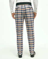 Regent Fit Cotton Madras Tuxedo Pants