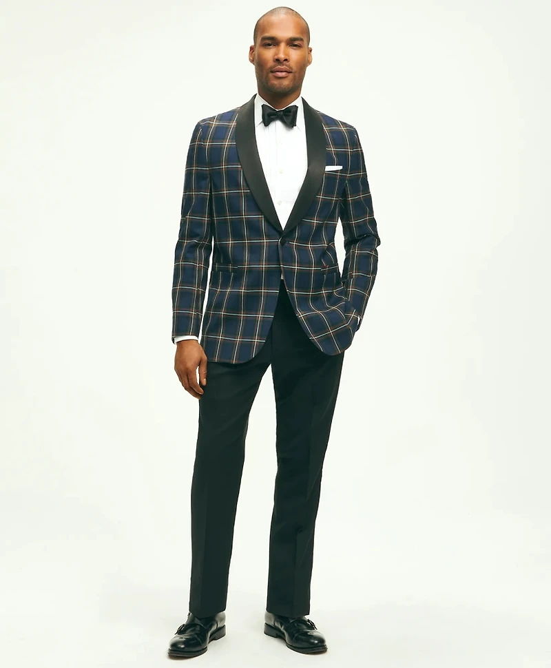 Classic Fit Wool Tartan Dinner Jacket