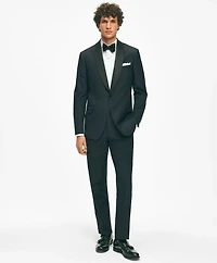 Black Fleece Shawl Collar Tuxedo Silk-Linen
