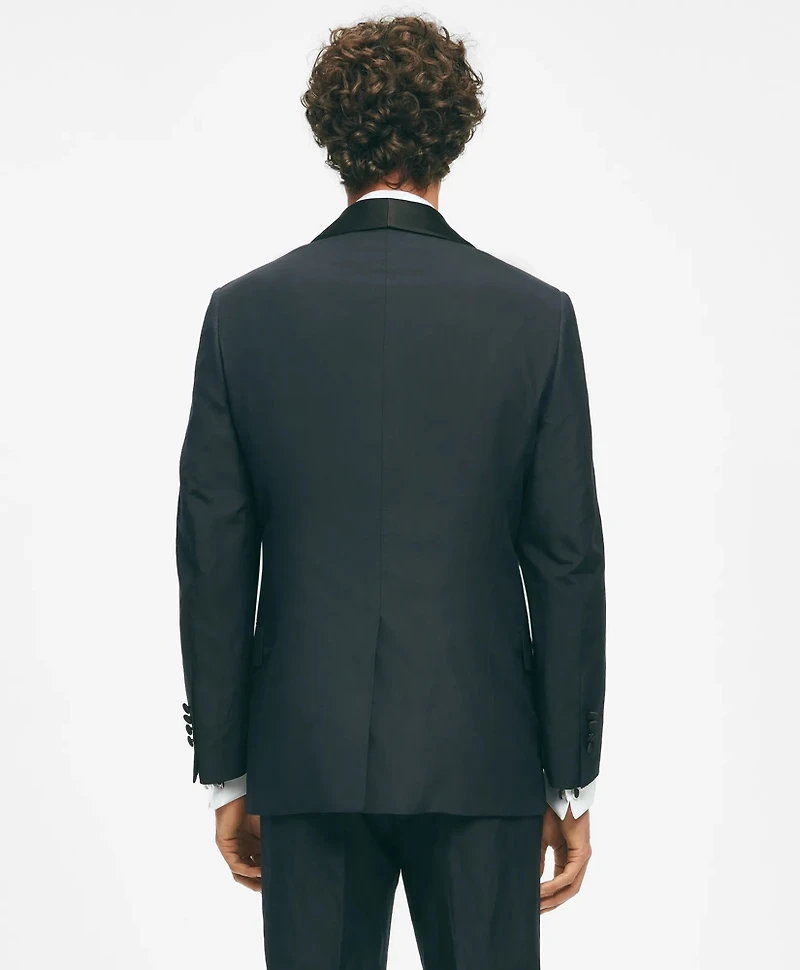 Black Fleece Shawl Collar Tuxedo Silk-Linen