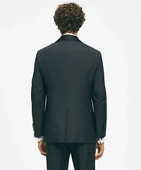Black Fleece Shawl Collar Tuxedo Silk-Linen