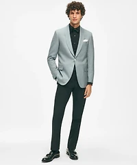 Black Fleece Shawl Collar Dinner Jacket Silk Hopsack