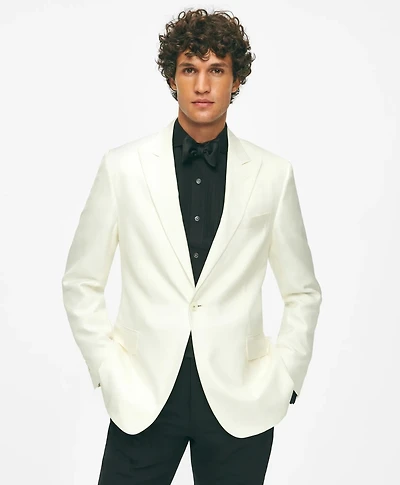 Black Fleece Peak Lapel Dinner Jacket Silk Dupioni
