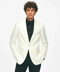 Black Fleece Peak Lapel Dinner Jacket Silk Dupioni