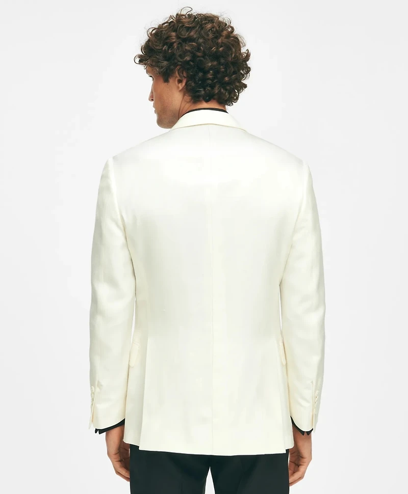 Black Fleece Peak Lapel Dinner Jacket Silk Dupioni
