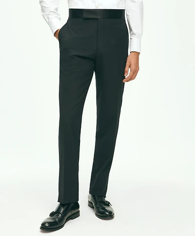 Black Fleece Tuxedo Pants Wool-Silk