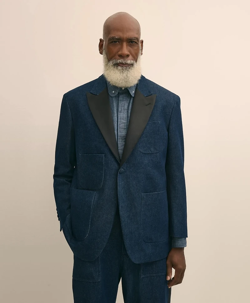 Brooks Brothers X Engineered Garments Cotton Denim Oversized Dinner Jacket