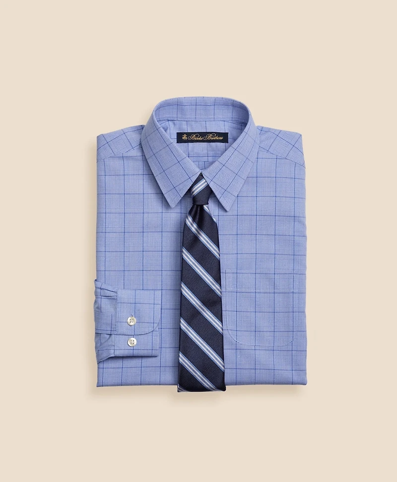 Boys Non-Iron Supima<sup>®</sup> Cotton Broadcloth Plaid Dress Shirt