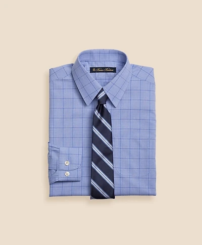 Boys Non-Iron Supima<sup>®</sup> Cotton Broadcloth Plaid Dress Shirt