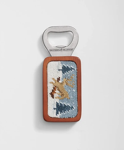 Smathers & Branson Needlepoint Reindeer Bottle Opener