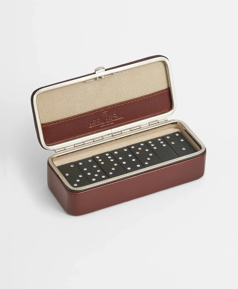 Travel Dominoes Game With Calfskin Case