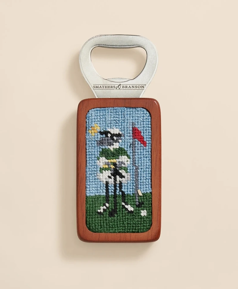 Smathers & Branson Needlepoint Henry Golf Bottle Opener