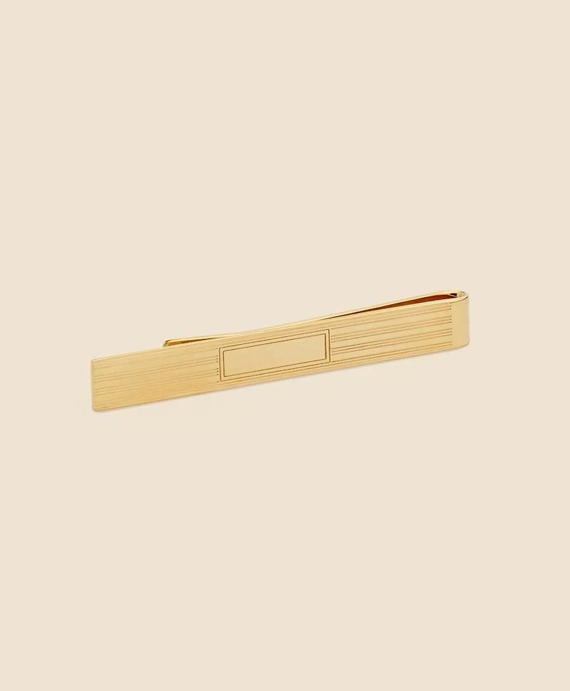 Sterling Silver Engravable Rhodium-Plated Tie Clip