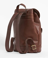 Leather Drawstring Backpack