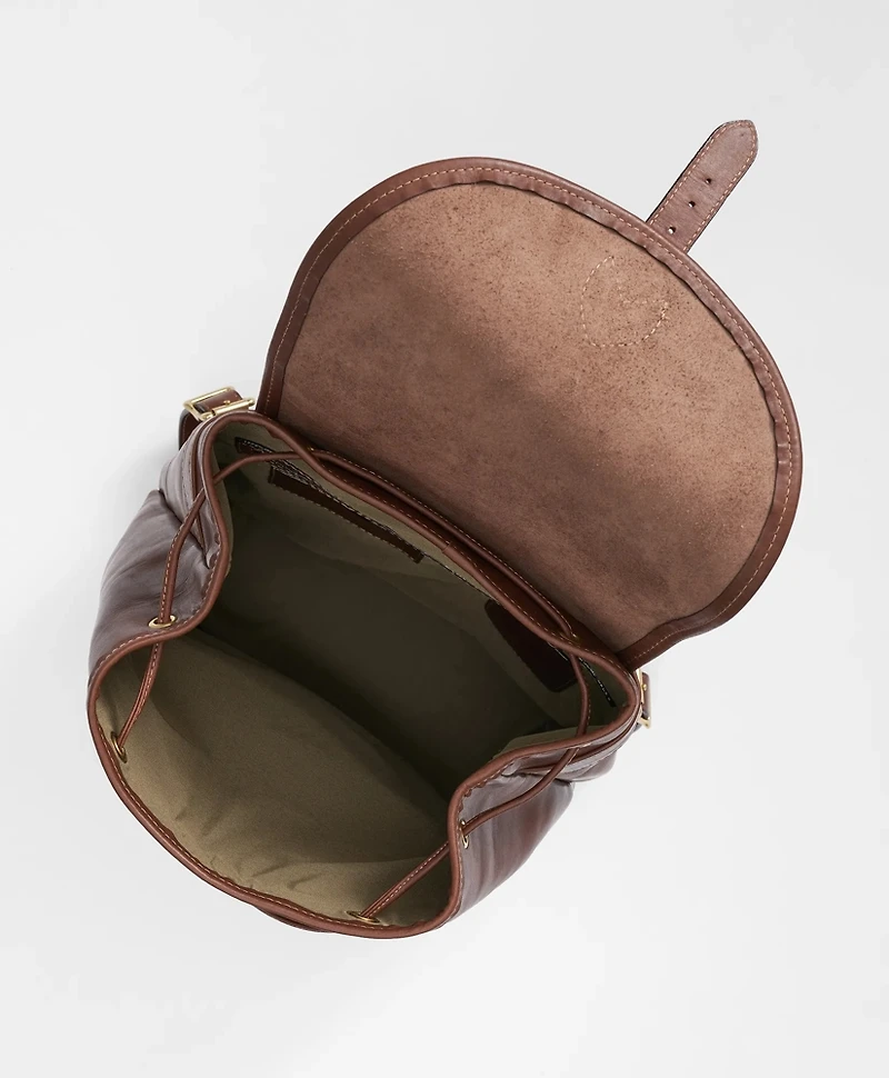 Leather Drawstring Backpack
