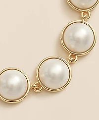 Faux-Pearl Gold-Plated Bracelet