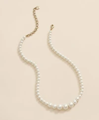 Faux-Pearl Gold-Plated Necklace