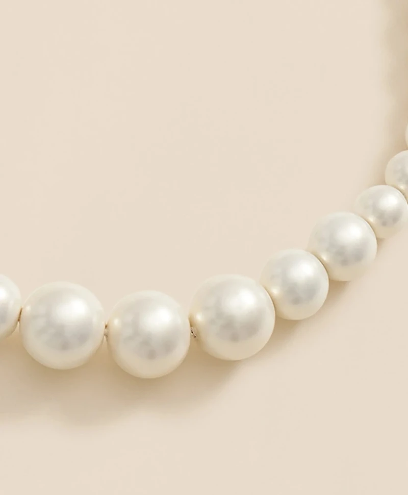 Faux-Pearl Gold-Plated Necklace