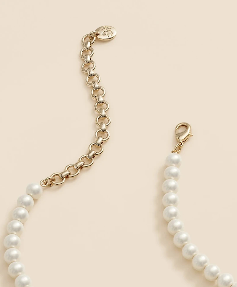 Faux-Pearl Gold-Plated Necklace