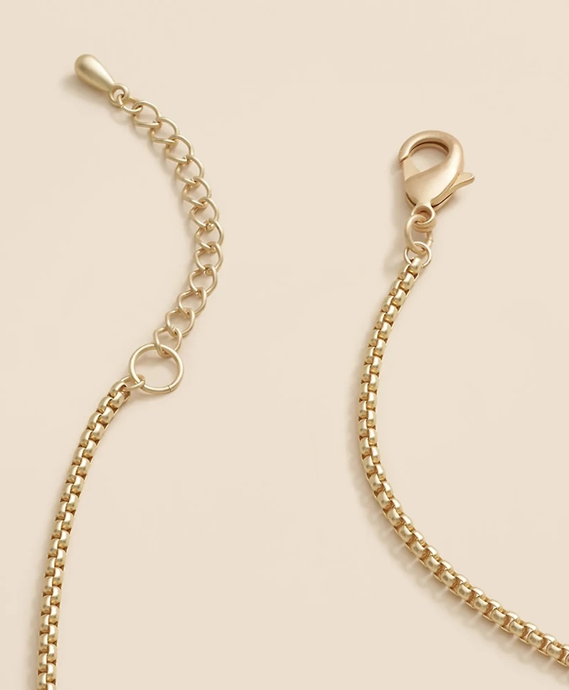 Loni Paul Labradorite Baguette Short Necklace in 14K Plated Gold
