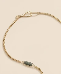 Loni Paul Labradorite Baguette Long Necklace in 14K Plated Gold