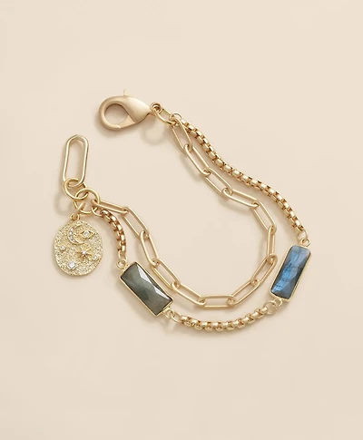 Loni Paul Two Strand Labradorite Bracelet in 14K Plated Gold