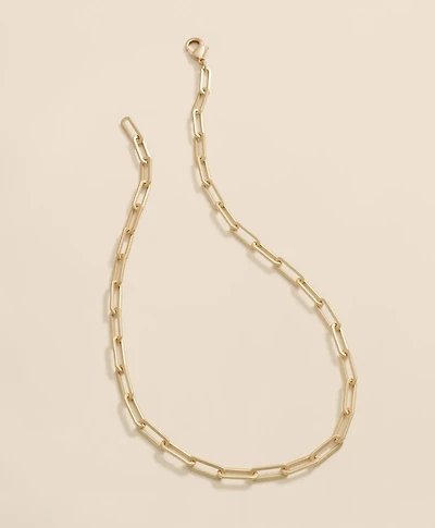 Loni Paul Paperclip Layering Chain in Matte 14K Plated Gold