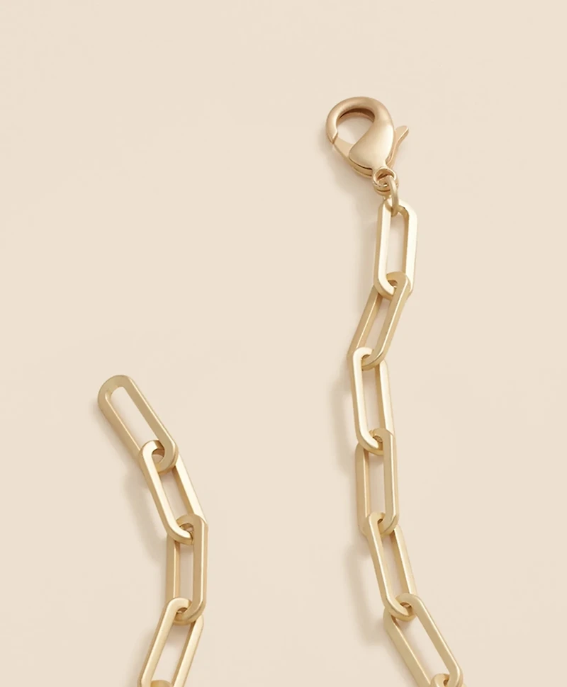 Loni Paul Paperclip Layering Chain in Matte 14K Plated Gold