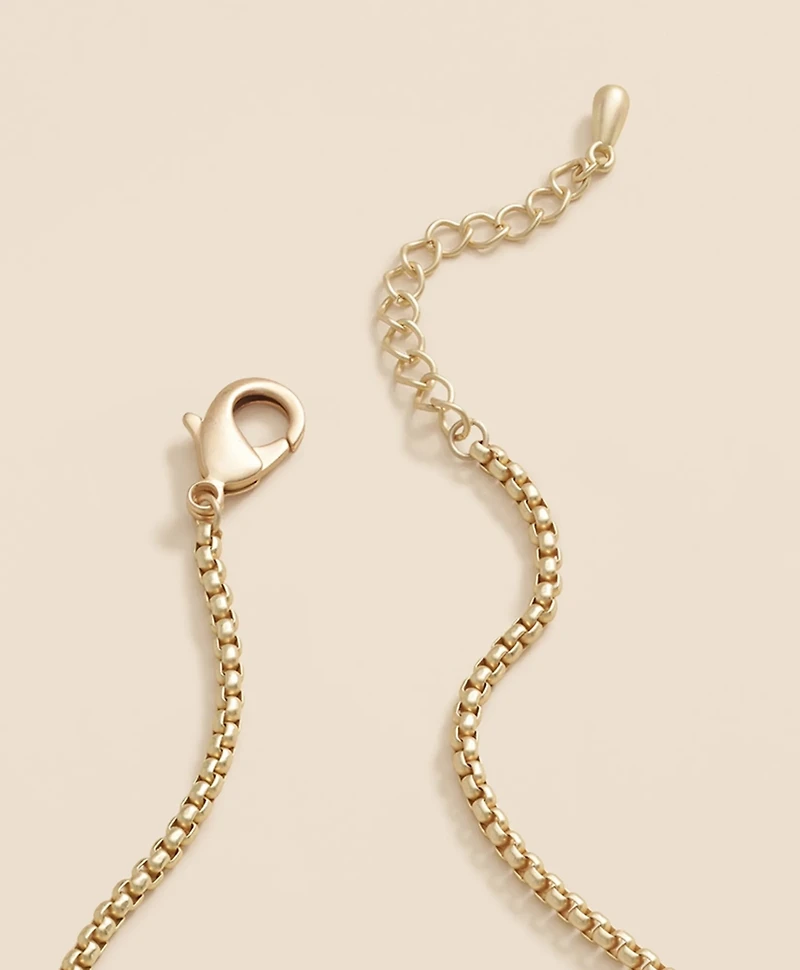 Loni Paul Pave Bar Necklace in 14K Plated Gold