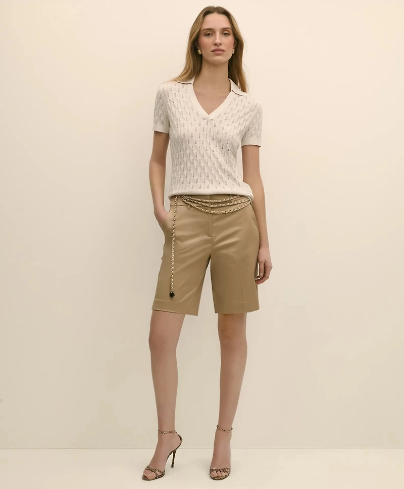 B-Low the Belt Gold-Tone Chain & Leather Waist Belt