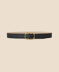 B-Low the Belt Gold-Tone & Leather Twisted Buckle