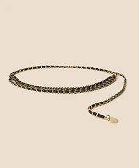 B-Low the Belt Mini-Chain Leather Belt
