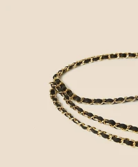 B-Low the Belt Mini-Chain Leather Belt