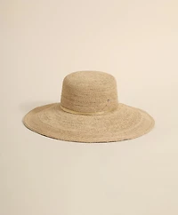 Flora Bella Raffia Sun Hat With Gold-Tone Accents