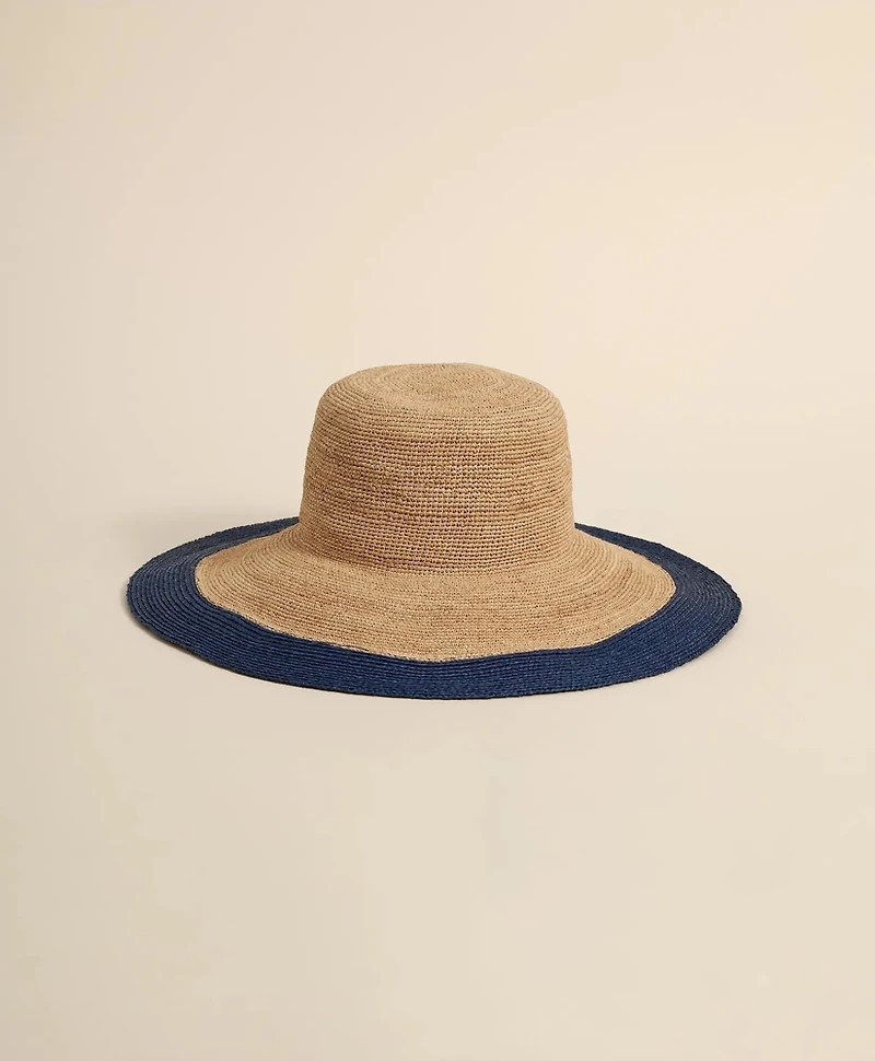 Flora Bella Raffia Sun Hat With Contrast Brim