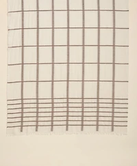 Viscose-Wool-Silk Blend Shimmer Plaid Scarf